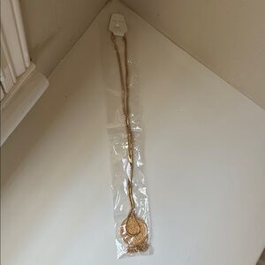 Gold Pendant Necklace w/ tassel